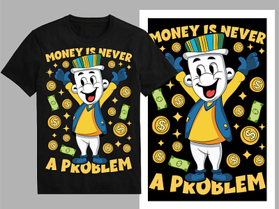 Money is never a problem t-shirt design cash coin dollar dollar sign gold money hand money income money money sign money symble retro style rich shirt streetwear t shirt design tee trendy t shirt tshirt typography wealth