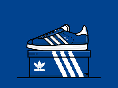 Adidas Gazelle adidas adobe adobeillustrator art art board design designer flat graphic design graphics illustration illustrator illustrator art sneaker trainer vector