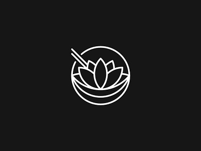 Bangkok Restaurant Logo bangkok branding design food graphic design leaf lines logo lotus restaurant signet simple sun thai thailand torun vector