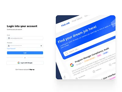 Job Website product design ui ux ux design