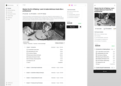 Course Detail page for an LMS 📚 course learning management system lms product design saas ui design ux design