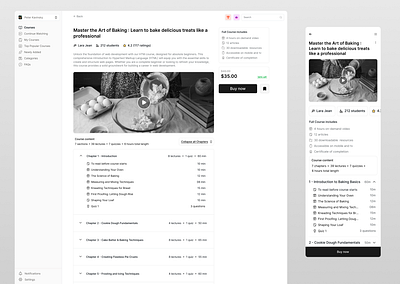 Course Detail page for an LMS 📚 course learning management system lms product design saas ui design ux design