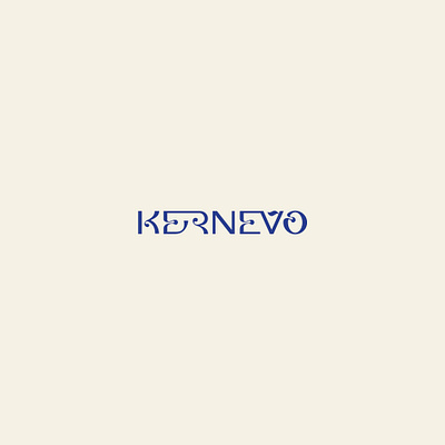 kernevo abstract branding brandmark curve lettering logotype plant base milk wordmark