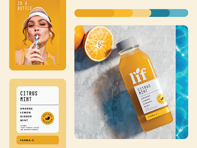 Lif Branding and Packaging Design - Drink 3d bottle branding detox drink fruit graphic design juice juice bar juices label label design logo logos organic packaging packaging design super food