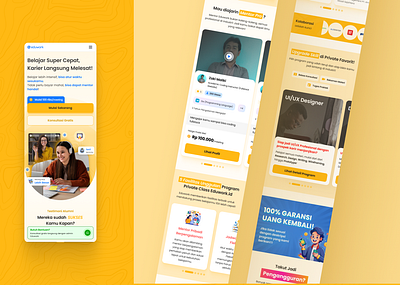 Eduwork Private Class Landing Page Redesign e learning platform landing page ui user experience design user interface web design website design