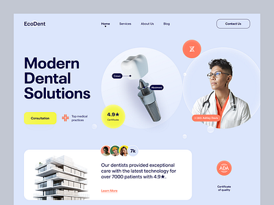 Modern Dental Solution ui kit... ui