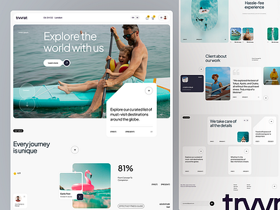 Travel Website ui ui