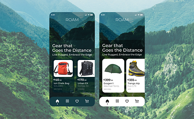 Ecommerce - Homepage - Outdoor Gear Online Shop adventure camping camping gear climbing dark light mode dark mode e commerce ecommerce forest hiking homepage light mode mobile mobile online store online shop online store outdoors ui design ux design uxui