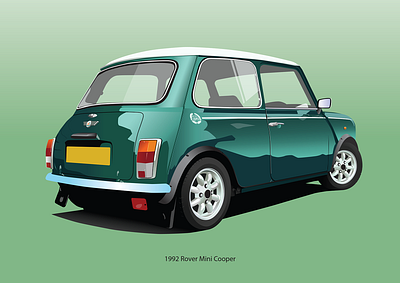 Mini Cooper Illustration automotive cars classic mini illustration mini cooper vehicles