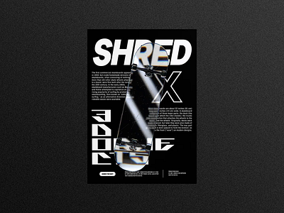 SHRED - Motion Poster 01 3d animation branding design graphic design illustration logo minimal motion graphics skateboard typography ui ux vector web website