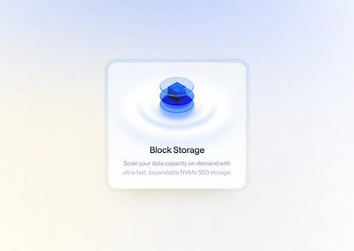 Icon design for Cloud Platform💨 block storage blue blue icon cloud cube icon icon design illustration service icon ui