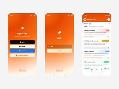 Influencer App Concept app design product design ui uidesign uiux ux