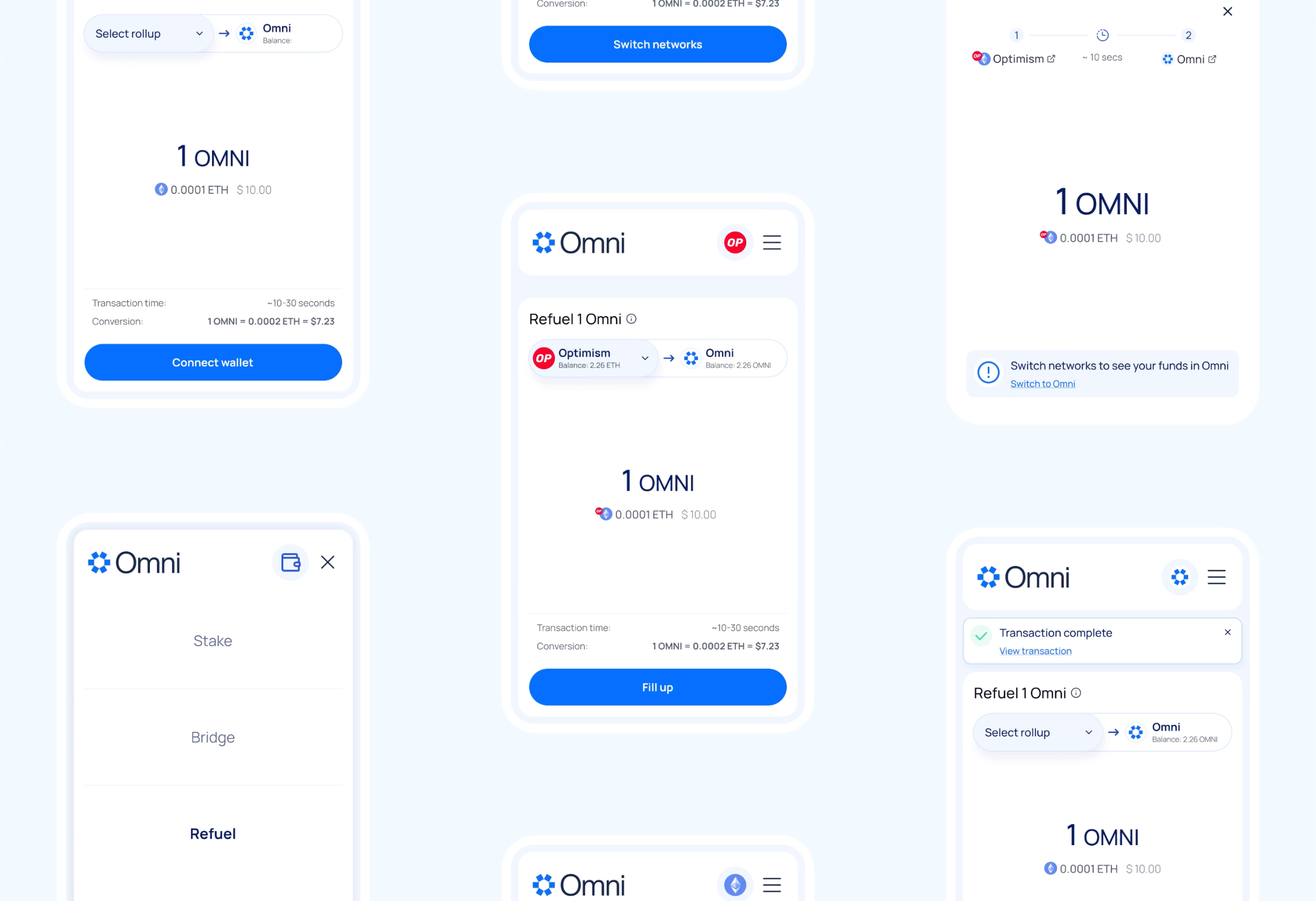 Omni Gas Pump Mobile app crypto design gas ui ux web3