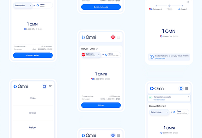 Omni Gas Pump Mobile app crypto design gas ui ux web3
