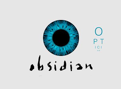 "Obsidian" optician, mark, 2011 logo mark optician visual identity