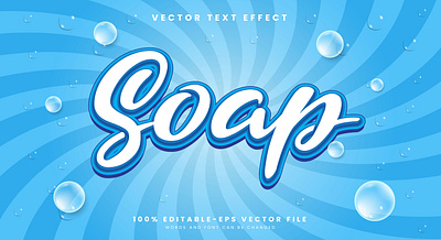 Soap 3d editable text style Template extra clean