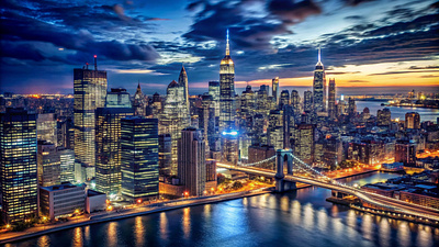 New York City At Night business city good image loog new york night photo photography usa