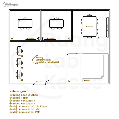 Draft Room Plan Laboratorium graphic design