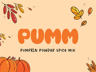 Pumm autumn beverage branding design drink graphic design halloween illustration logo packaging pumpkinlatte vector