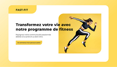 Hero for a sport club website: Fast-Fit adobe xd figma health hero sport club ui web