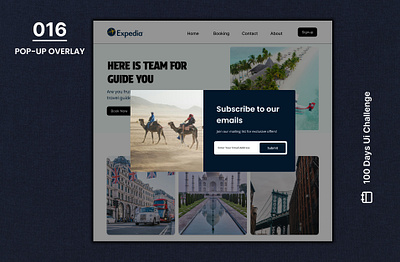 DAY-016 POP-UP OVERLAY 100 days ui 100days 100daysofui daily ui challenge design pop up pop up foem pop up notification pop up overlay ui user interface website website design