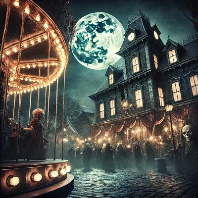 GOTHIC HALLOWEEN VINTAGE STYLE art digital halloween illustration vintage