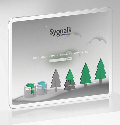 Signals (welcome screen) branding engine graphicdesign graphicdesigner search ui