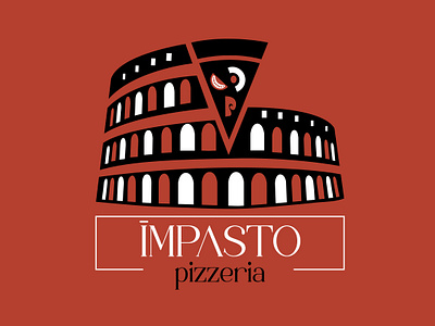 Impasto brandidentity branding design graphic design illustration logo packaging pizza red rome typography vector