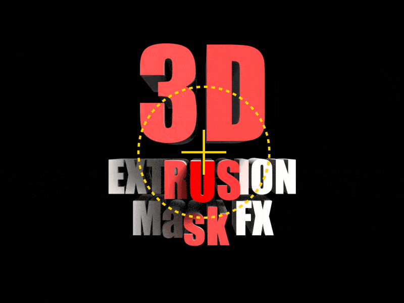 3D extruded text with Moglyph Mask FX 3d after effects animation design extrusion motion rig script text tool