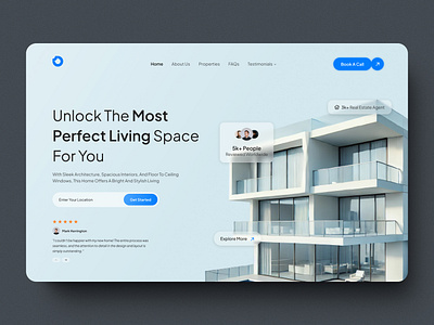 Real Estate Website Design agent hero section home house rent property prototyping real estate real estate agency real estate branding real estate landing page real estate web design residence testimonial ui ux web design