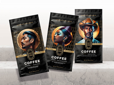 coffee packaging concept branding design food packaging graphic design illustration packaging design