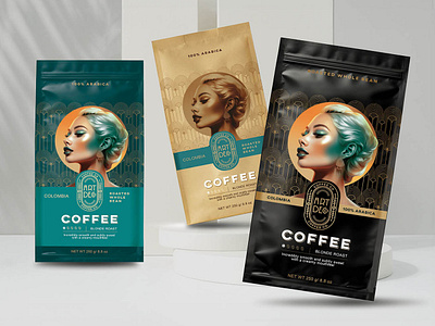 coffee packaging concept branding design food packaging graphic design illustration packaging design