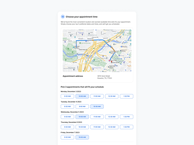 Dashboard appointment appointment dashboard google map location map schedule ui usability ux web app