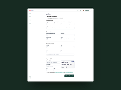 Checkout form page. checkout form page payment shipment ui ux