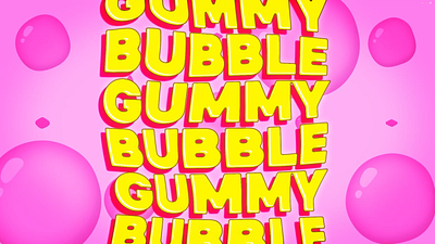 POP BUBBLE GUM 2d animation after effects animation bubble gum illustration motion design motion graphics text animation typography