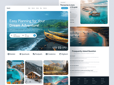 Seashi Travel Landing Page adventure best website design booking clean ui destination holiday homepage design tourism trasnportation travel agency travel landing page turjadesign ui uiux vocation website web design webdesign website