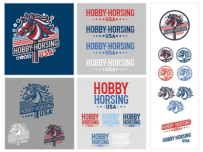 Hobby Horse USA brand identity. brand branding design graphic design horse identity in logo t shirt