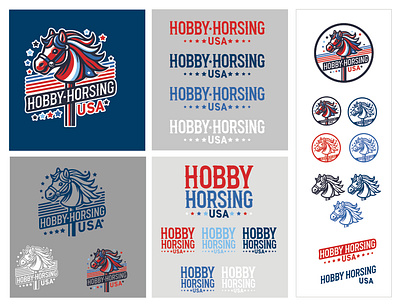 Hobby Horse USA brand identity. brand branding design graphic design horse identity in logo t shirt