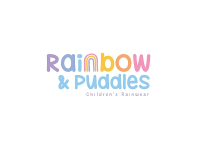 Rainbow & Puddles branding design graphic design illustration logo packaging typography