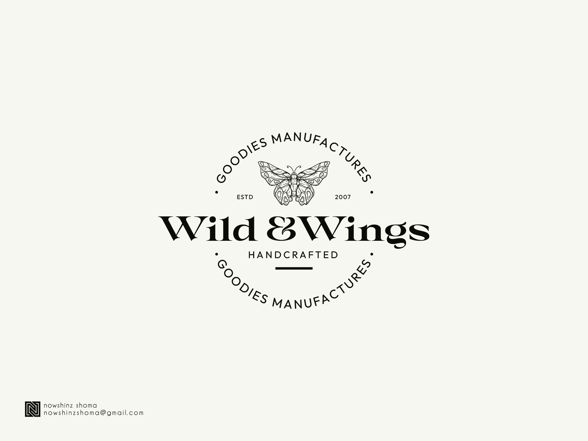 Wild & Wings Modern Logo badge logo branding feminine logo logo logo design manufacture logo modern modern logo product logo