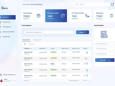 Logistic Admin Panel branding figma graphic design ui ux website