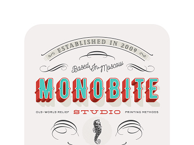 Coaster Monobite Studio coaster design graphic design letterpress logo typography vector