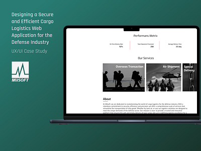 Secure Cargo Logistic Web Application Case Study for MilSOFT cargo case study cover creation defence main page thumbnail