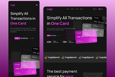 Card web responsive Design app card responsive transactions web