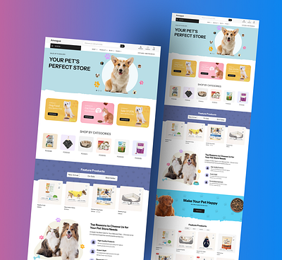 Cat food and cat toys website 3d animation app branding design flat graphic design icon illustration logo minimal typography ui ux vector web website