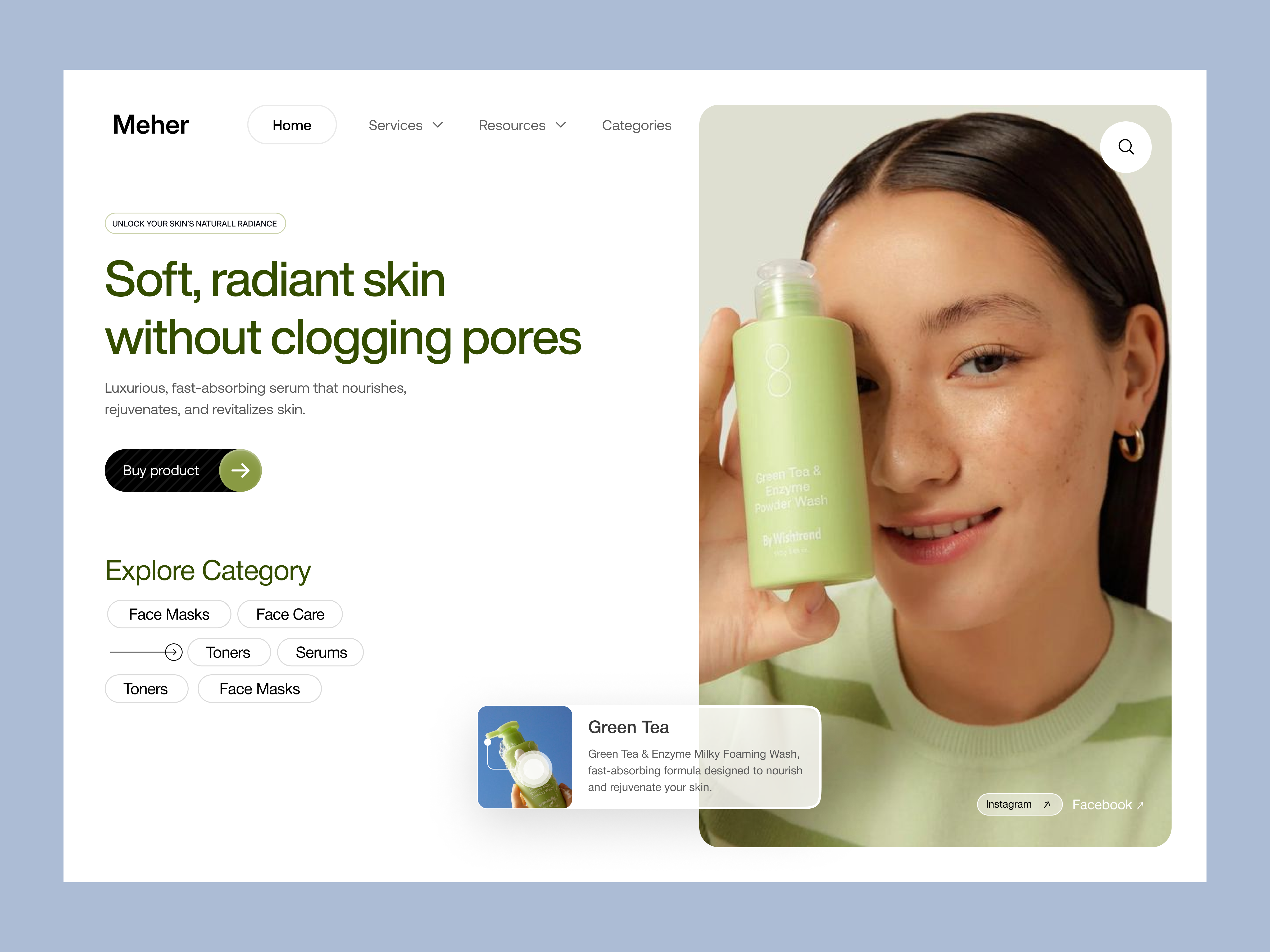Example of Beauty Product E Commerce Website