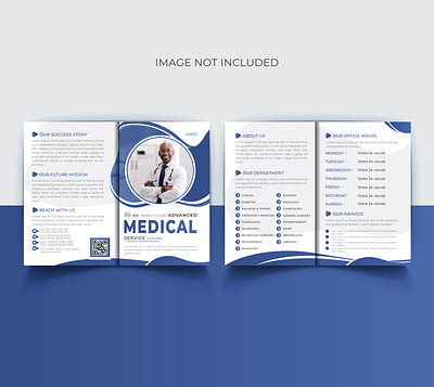 Modern Medical Bifold Brochure Design Template a4 a4 brochure bifold brochure brochure brochure template care clinic design doctor health healthcare hospital marketing medical medical brochure medical service modern brochure print promotion template