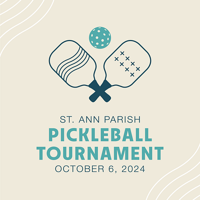 Pickleball Tournament Logo graphic design