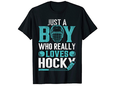 Just a boy who loves Hockey branding bulk design custom design design graphic design illustration illustrator logo t shirt design tshirts typography vector