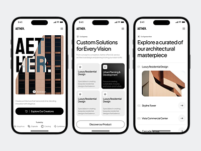 Architecture Website Responsive adaptive app clean design fireart ios responsive ui ux web